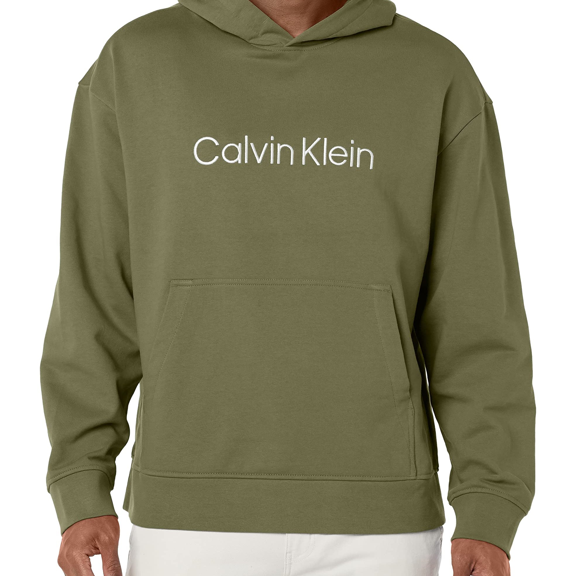 Calvin Klein Men's Relaxed Fit Logo French Terry Hoodie