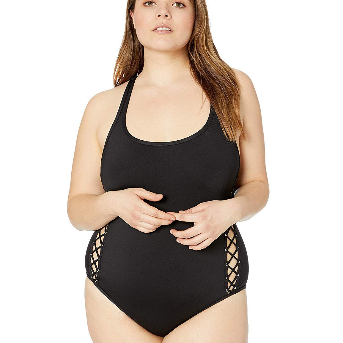La Blanca Women's Plus Size Convertible Strap One Piece Swimsuit